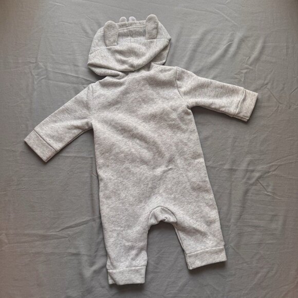 Old Navy Unisex Baby 0-3M Hooded Easter Bunny One Piece Footless Warm Outfit - Picture 6 of 6